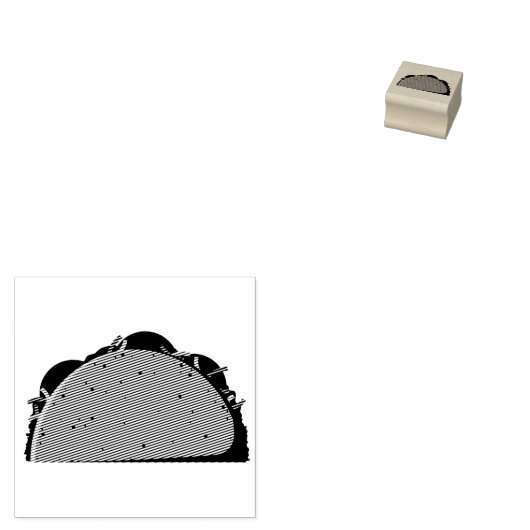 Taco Cute Kinder Rubberstempel (Gestempeld)