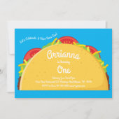 Taco Cute Mexicaans Eten Kinderen 1e Verjaardagsfe Kaart (Voorkant)