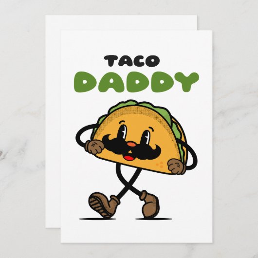 Taco Daddy Vaderdag Feestdagenkaart (Voorkant / Achterkant)