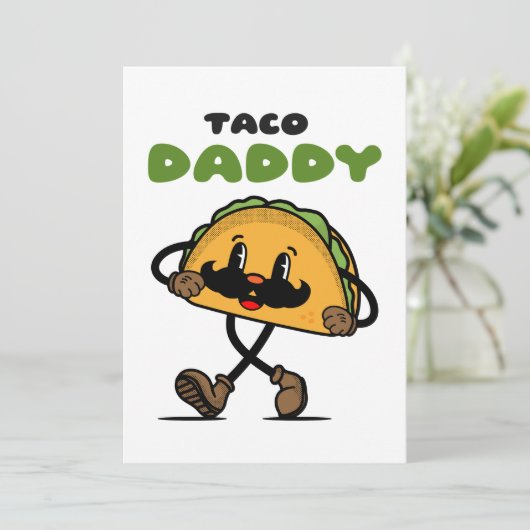 Taco Daddy Vaderdag Feestdagenkaart (Staand voorkant)