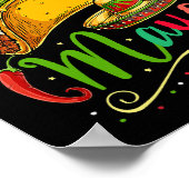 Taco de Mayo Cinco de Mayo Mannen Vrouwen Mexicaan Poster (Hoek)