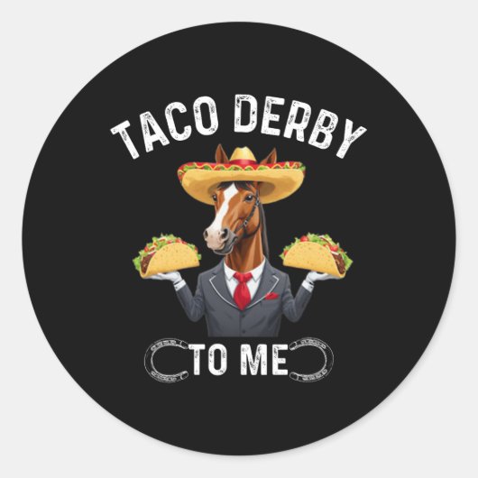 Taco Derby voor mij Cinco de Mayo Ronde Sticker (Voorkant)
