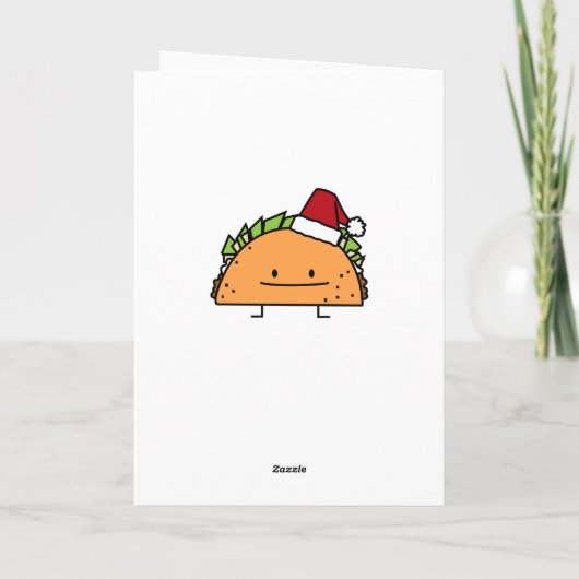 Taco die shell van Kerstmis van het Pet van de Feestdagen Kaart (Achterkant)