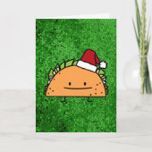 Taco die shell van Kerstmis van het Pet van de Feestdagen Kaart (Voorkant)