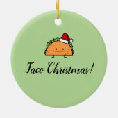 Taco die shell van Kerstmis van het Pet van de Keramisch Ornament (Achterkant)