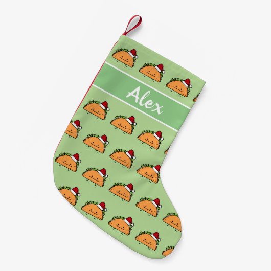 Taco die shell van Kerstmis van het Pet van de Kleine Kerstsok (Voorkant (Hangend))
