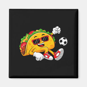 Taco die voetbal speelt mexicaans cinco de mayo so magneet