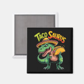 Taco dinosaurus t rex grappig cinco de mayo tacosa magneet (Voorkant / Achterkant)