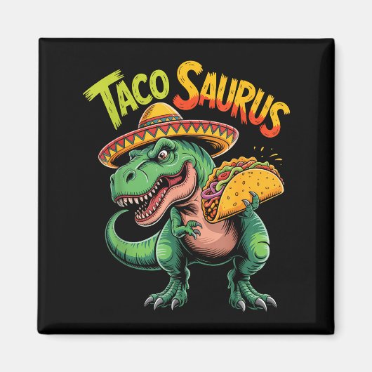 Taco dinosaurus t rex grappig cinco de mayo tacosa magneet (Voorkant)
