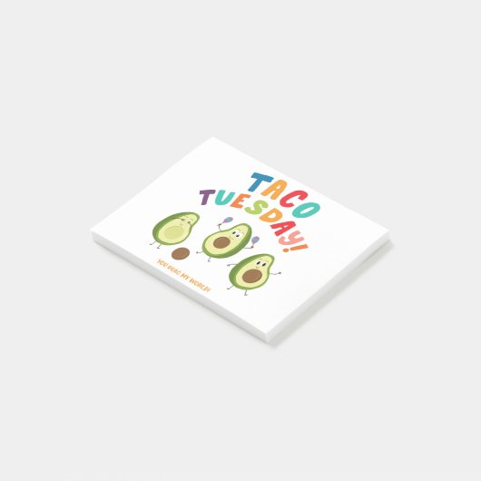 Taco dinsdag. Avocados Post-it® Notes (Schuin)