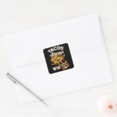 Taco Dinsdag Cinco de Mayo Taco Grafisch Vierkante Sticker (Envelop)