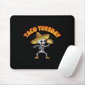 Taco dinsdag dansend skelet grappig cinco de mayo muismat (Met muis)