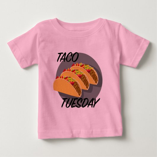 Taco Dinsdag Design - Baby Fine Jersey T-Shirt (Voorkant)