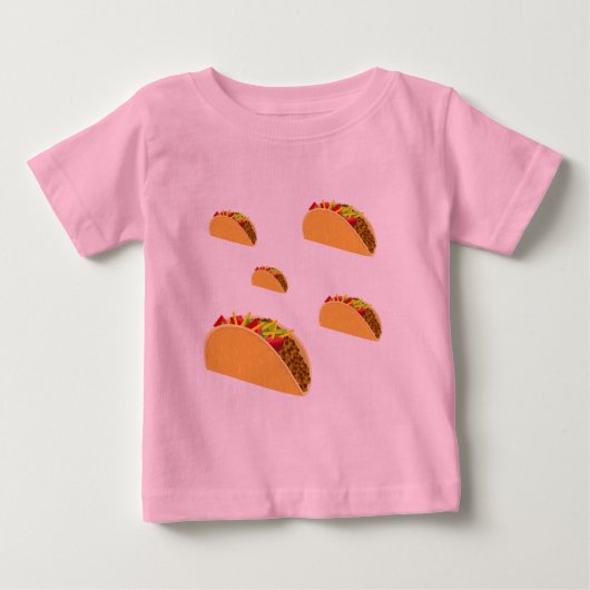 Taco Dinsdag Design - Baby Fine Jersey T-Shirt (Voorkant)