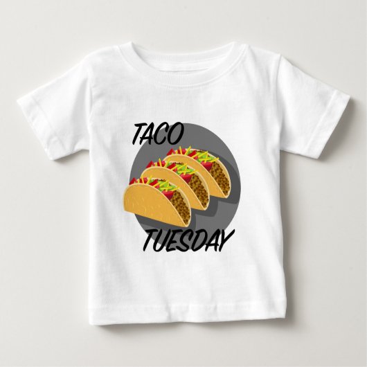 Taco Dinsdag Design - Baby Fine Jersey T-Shirt (Voorkant)