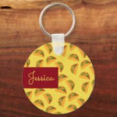 Taco Dinsdag Eigen naam Sleutelhanger (Voorkant)