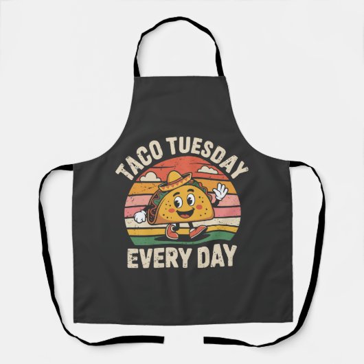 Taco dinsdag elke dag schort (Voorkant)