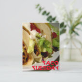Taco Dinsdag foto tacos Briefkaart (Staand voorkant)