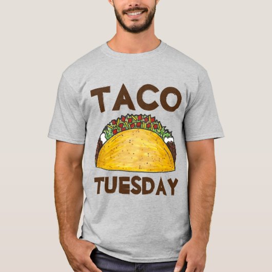 Taco Dinsdag Funny Mexican Food Tacos T-Shirt (Voorkant)