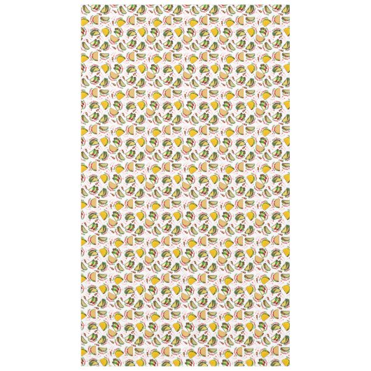 Taco Dinsdag Harde en Zachte Tacos en Hete Saus Tafelkleed (Voorkant)