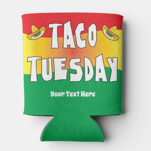 Taco Dinsdag Heldere kleuren Blikjeskoeler (Achterkant)