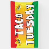 Taco Dinsdag in heldere kleuren Spandoek (Verticaal)