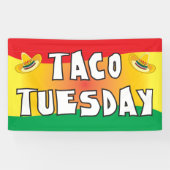 Taco Dinsdag in heldere kleuren Spandoek (Horizontaal)
