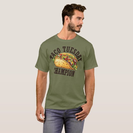Taco dinsdag Kampioen T-shirt (Voorkant volledig)