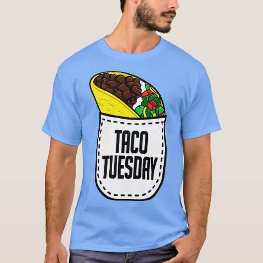 Taco Dinsdag Mexicaans Eten Pocket Taco T-shirt (Voorkant)