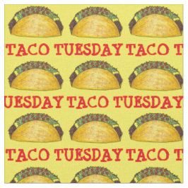 Taco Dinsdag Mexican Food Tacos Yellow Fabric Stof