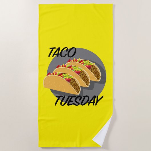 Taco Dinsdag Ontwerp - Beach Towel Strandlaken (Voorkant)