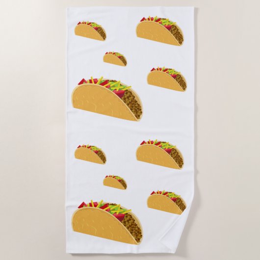 Taco Dinsdag Ontwerp - Beach Towel Strandlaken (Voorkant)