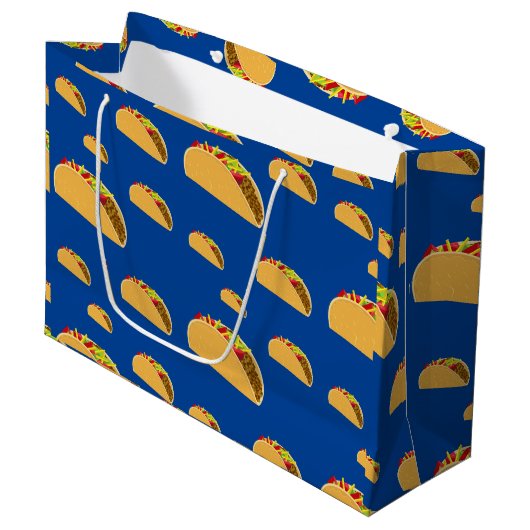 Taco Dinsdag Ontwerp - Gift Bag - Groot Cadeauzakje (Voorkant Gekanteld)