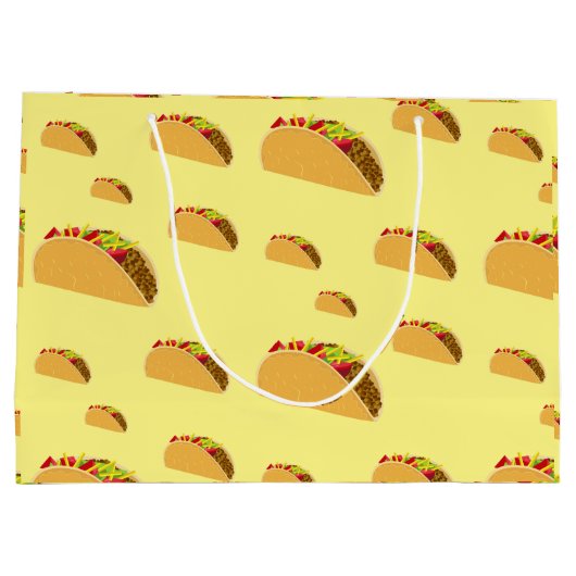 Taco Dinsdag Ontwerp - Gift Bag - Groot Groot Cadeauzakje (Achterkant)