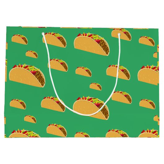 Taco Dinsdag Ontwerp - Gift Bag - Groot Groot Cadeauzakje (Achterkant)