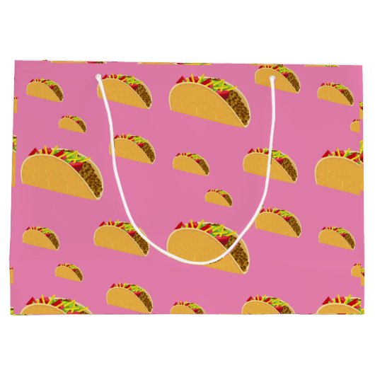 Taco Dinsdag Ontwerp - Gift Bag - Groot Groot Cadeauzakje (Achterkant)