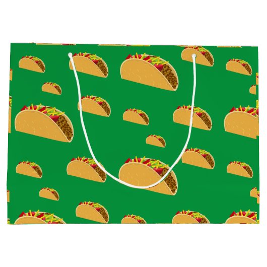 Taco Dinsdag Ontwerp - Gift Bag - Groot Groot Cadeauzakje (Achterkant)