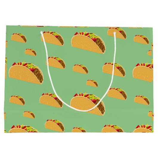 Taco Dinsdag Ontwerp - Gift Bag - Groot Groot Cadeauzakje (Achterkant)