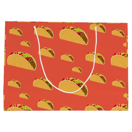 Taco Dinsdag Ontwerp - Gift Bag - Groot Groot Cadeauzakje (Achterkant)