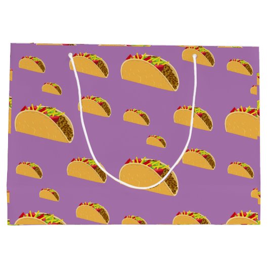 Taco Dinsdag Ontwerp - Gift Bag - Groot Groot Cadeauzakje (Achterkant)