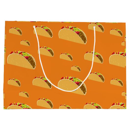 Taco Dinsdag Ontwerp - Gift Bag - Groot Groot Cadeauzakje (Achterkant)