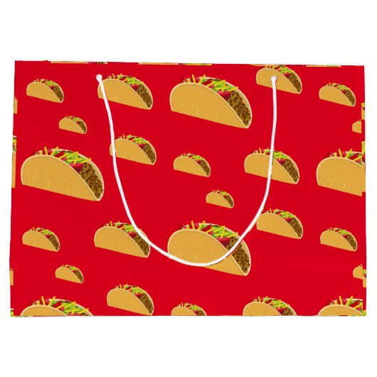 Taco Dinsdag Ontwerp - Gift Bag - Groot Groot Cadeauzakje (Achterkant)
