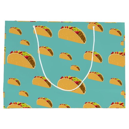 Taco Dinsdag Ontwerp - Gift Bag - Groot Groot Cadeauzakje (Achterkant)