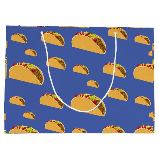 Taco Dinsdag Ontwerp - Gift Bag - Groot Groot Cadeauzakje (Achterkant)
