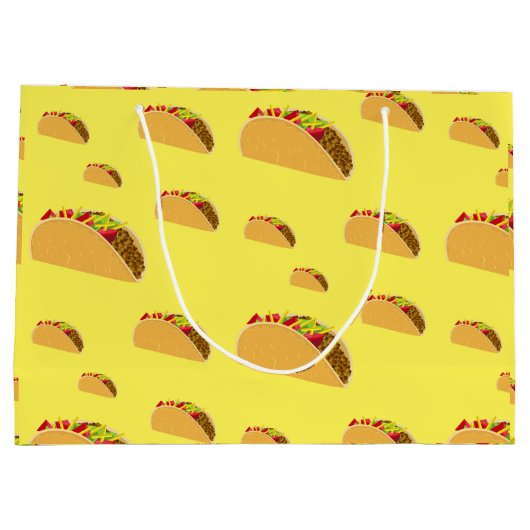 Taco Dinsdag Ontwerp - Gift Bag - Groot Groot Cadeauzakje (Achterkant)