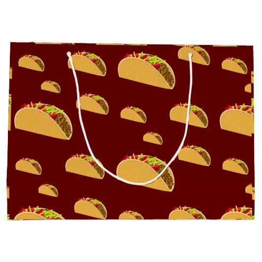 Taco Dinsdag Ontwerp - Gift Bag - Groot Groot Cadeauzakje (Achterkant)