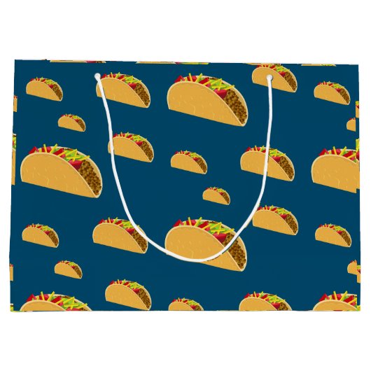 Taco Dinsdag Ontwerp - Gift Bag - Groot Groot Cadeauzakje (Achterkant)
