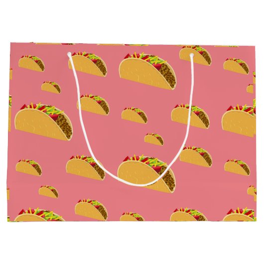 Taco Dinsdag Ontwerp - Gift Bag - Groot Groot Cadeauzakje (Achterkant)