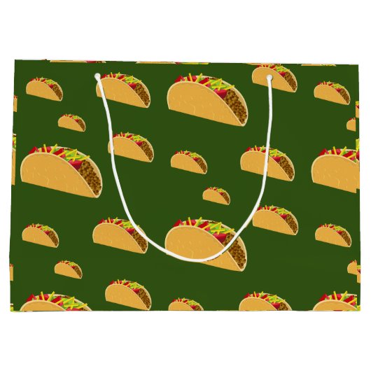 Taco Dinsdag Ontwerp - Gift Bag - Groot Groot Cadeauzakje (Achterkant)