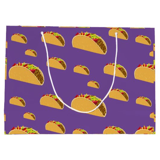 Taco Dinsdag Ontwerp - Gift Bag - Groot Groot Cadeauzakje (Achterkant)